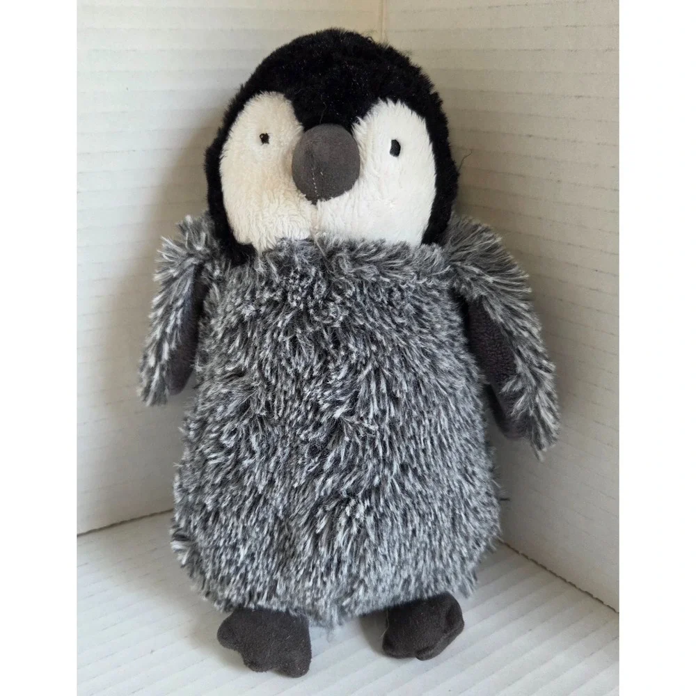 2015 Carter's Penguin Chick Black Gray Plush Baby Lovey Stuffed Animal 8 inch